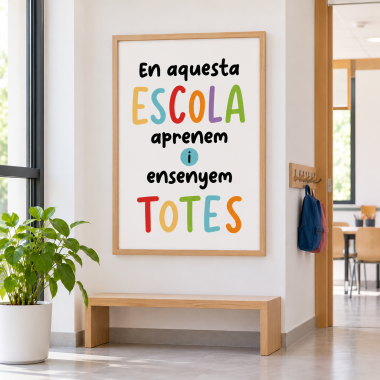 Làmines educatives. En aquesta escola aprenem i ensenyem tots