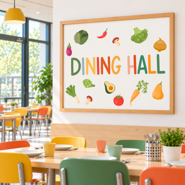 Decorative Print for School Dining Areas - Children’s Decor
