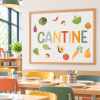 Affiche décorative pour cantines scolaires - Décoration pour enfants