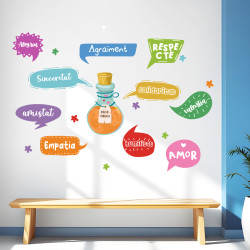vinil educatiu pocio magica valors escola mural educatiu