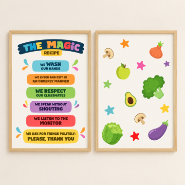 The magic recipe - Pack of 2 sheets for school canteen