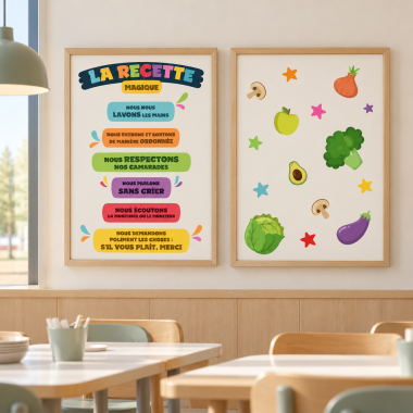 La recette magique - Pack de 2 fiches pour les cantines scolaires