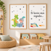 Pack de 2 làmines educatives per a escoles - Drac i cavaller llegint