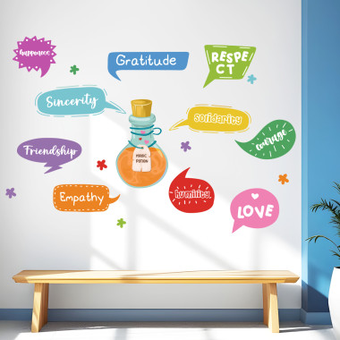 Magic potion educational wall decal | School values mural for classrooms & hallways