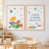 Lot de 2 feuilles décoratives - Lecture du petit prince