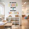 Tria idioma! En aquesta escola aprenem tots i totes - Vinils decoratius estil Montessori