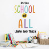 Choose language! In this school we all learn - Montessori style decorative vinyls