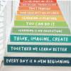School stair decoration - Stickers with Montessori phrases