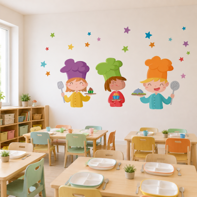 Vinilos decorativos para comedores escolares